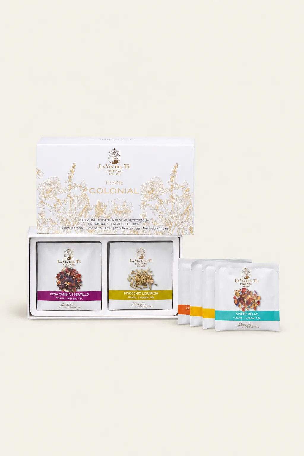 Coffret cadeau de tisanes – 12 sachets en coton