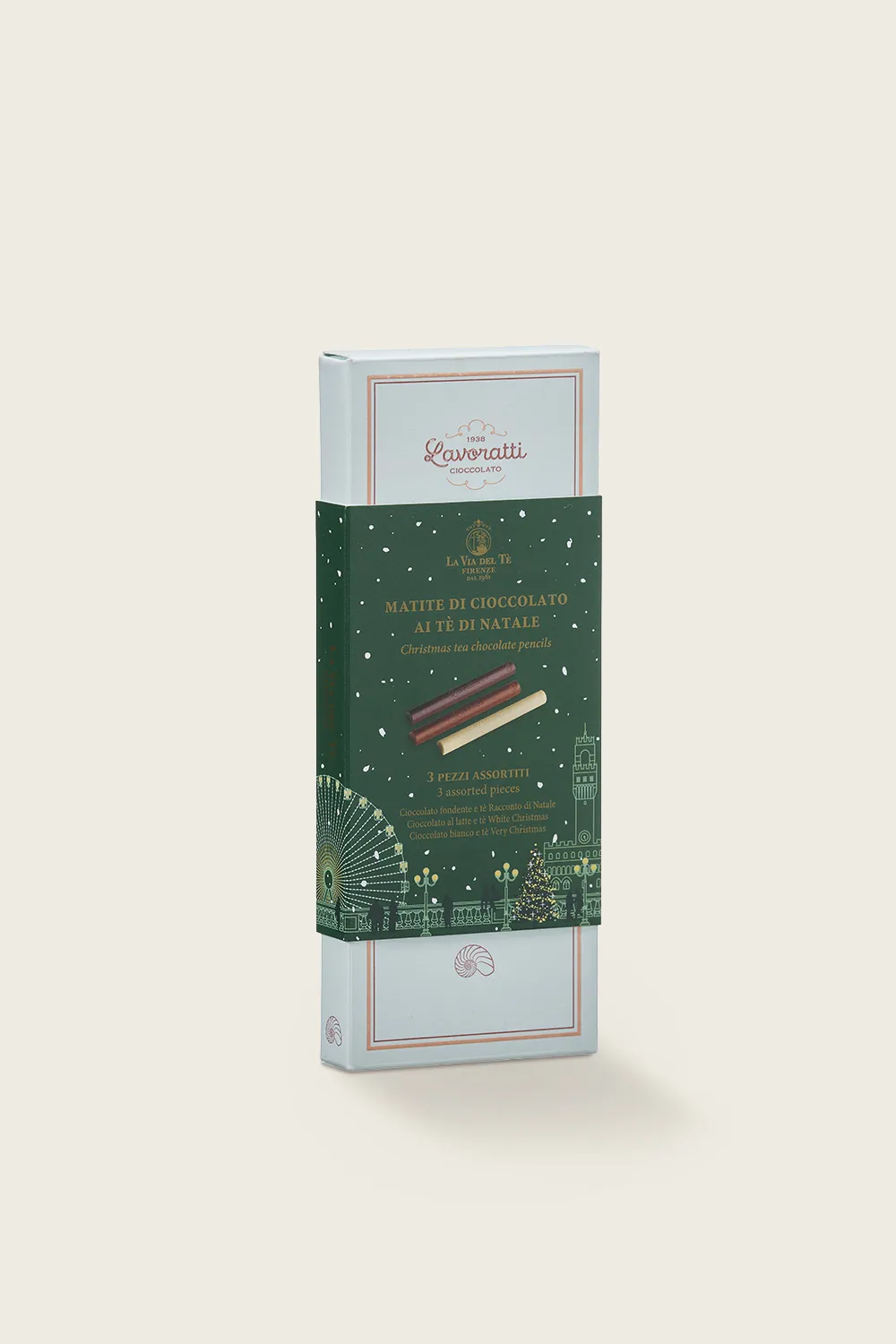 Matite di cioccolato ai tè di Natale