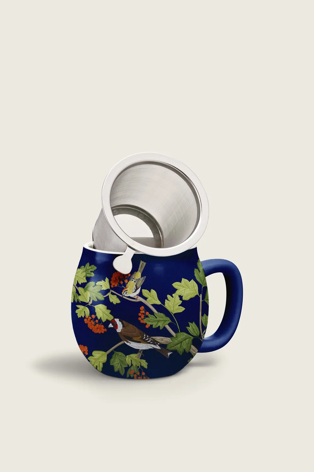 Tea Mug - Foliage Midnight blue