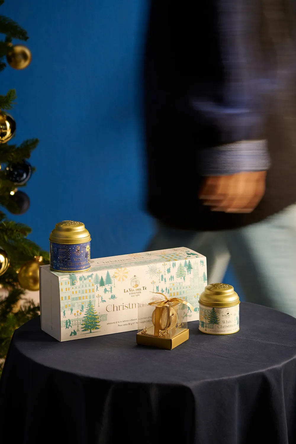 Coffret cadeau de thés de Noël – 2 boîtes et infuseur