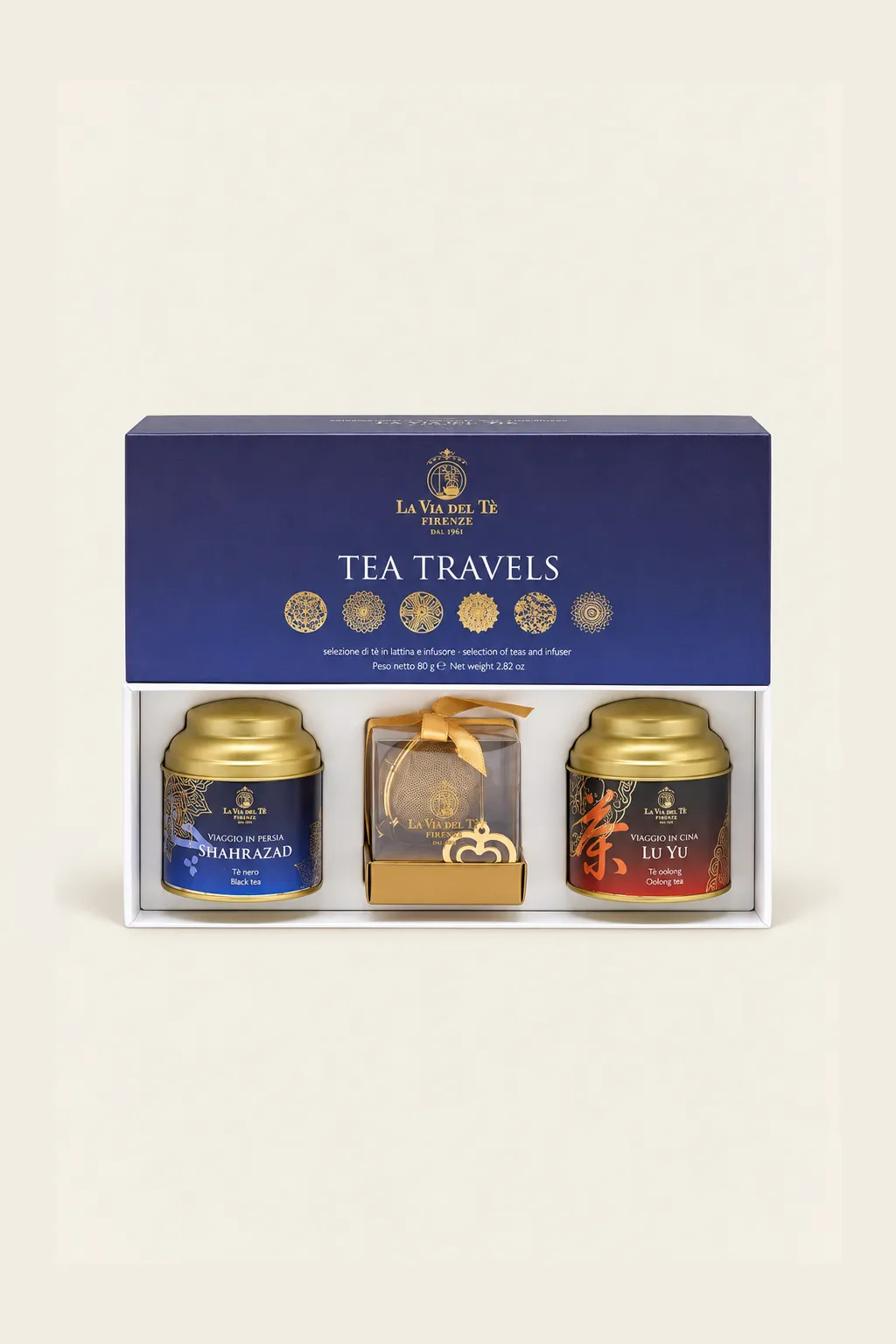 Coffret cadeau de thé Tea Travels – 2 boîtes et infuseur