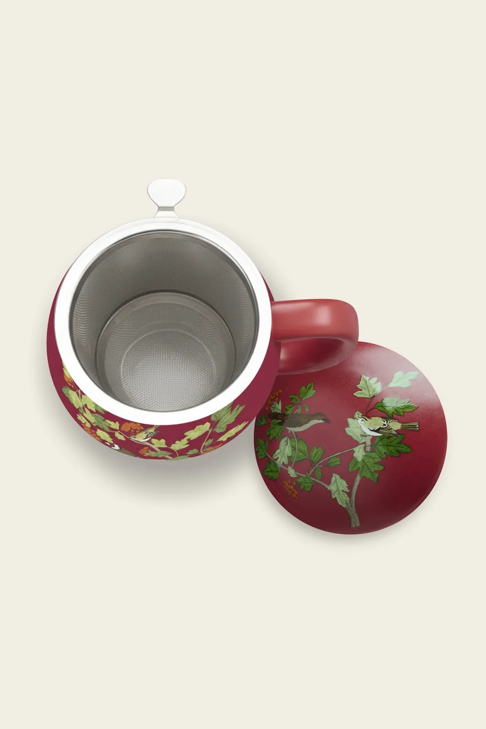 Tea Mug - Foliage Red