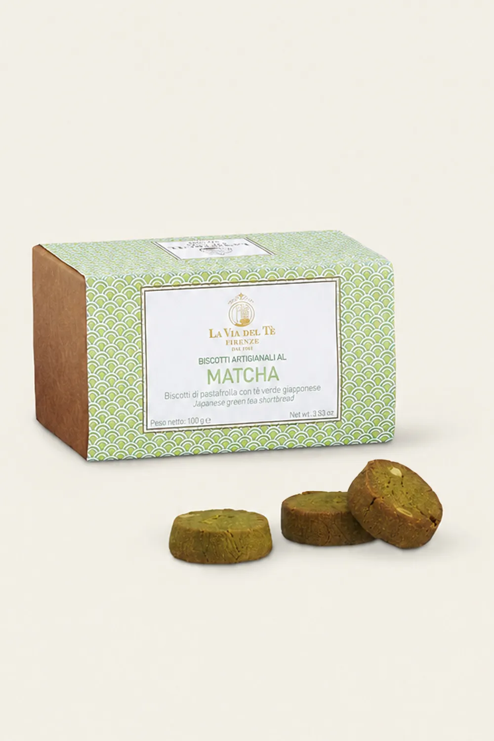 Biscotti Al Matcha E Pinoli Artigianali