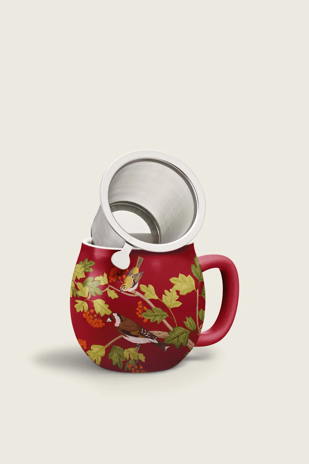 Tea Mug - Foliage Red