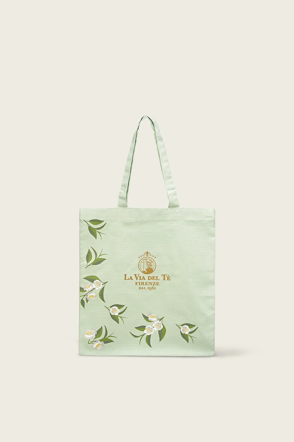 Tote Bag In Cotone - Verde Celadon