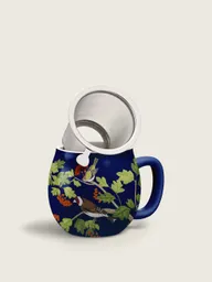 Tea Mug - Foliage Midnight blue