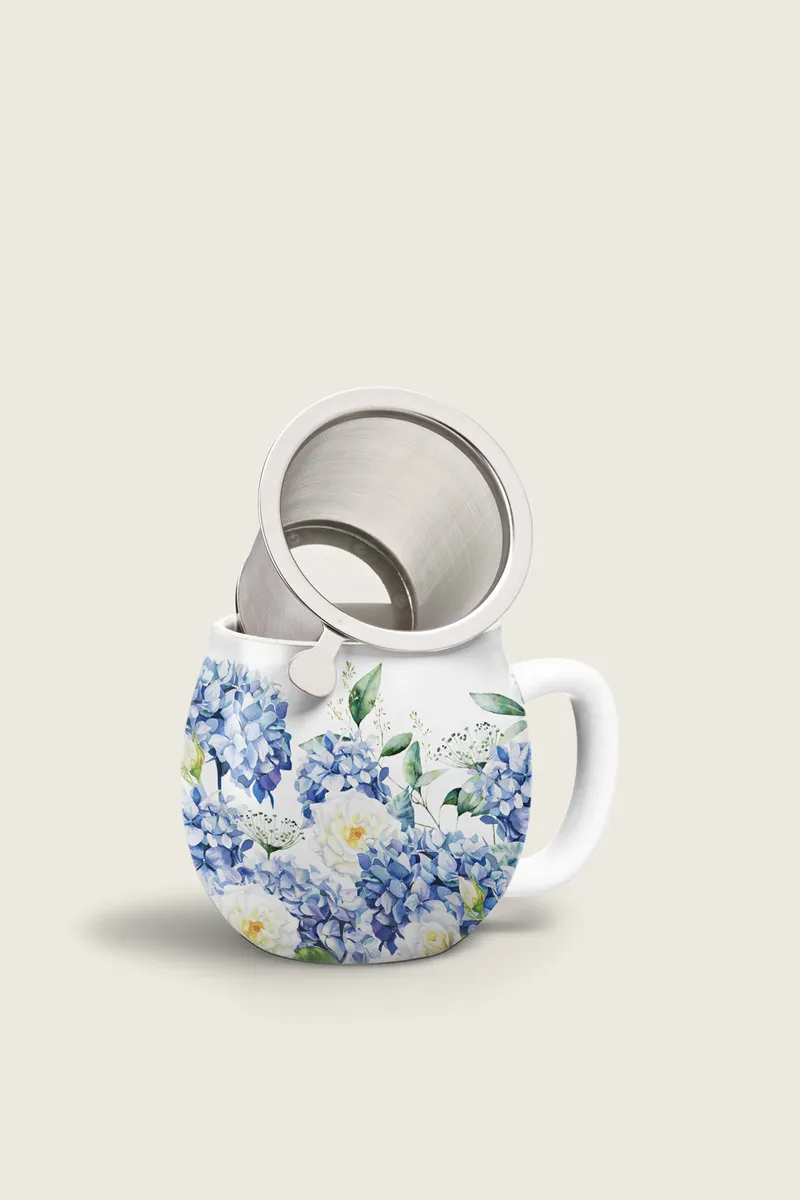 Tisanière - Bouquet Hortensia