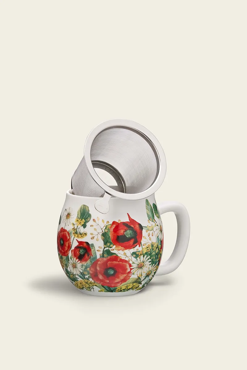 Tea Mug - Bouquet Poppy