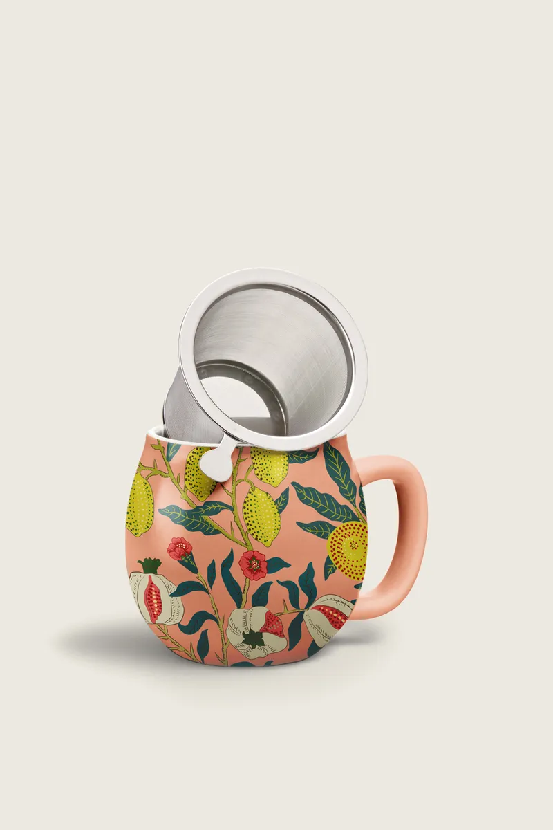 Tea Mug - Morris Peachy rose