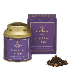 Santa Maria del Fiore Tè in foglia Miscele di tè nero e fiori e Tè aromatizzati Firenze in lattina da 100 grammi